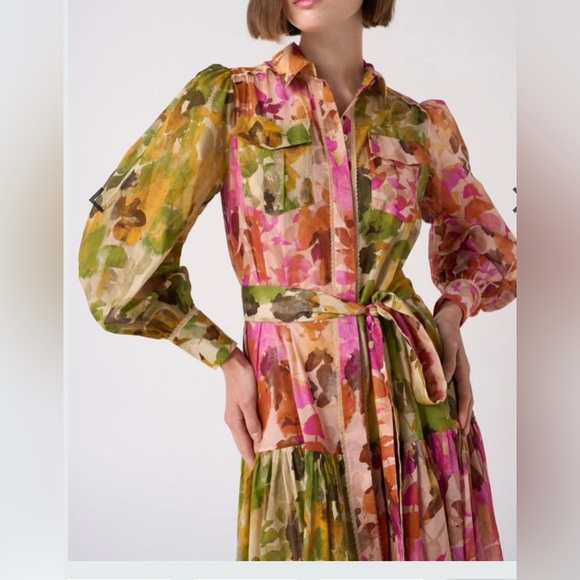 NEW NWT Evi Grintela Isla Belted Maxi Dress Size S - Picture 4 of 11